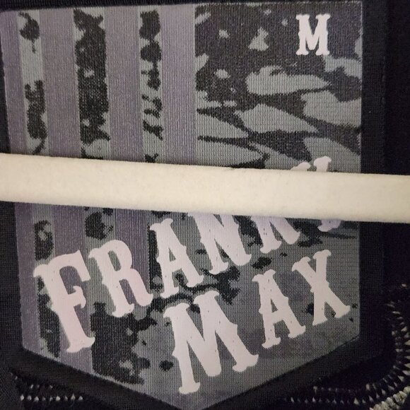 Franky Max Unique Rare Cross Embroidered Rhinestone Full Zip Jacket Size M - Picture 6 of 6